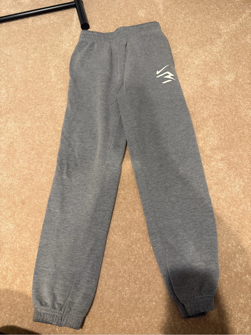 Nike Kids Gray Sweatpants with White Logo